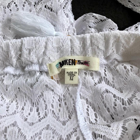 ❌SOLD❌ Miken Swim NWOT Sheer Crochet Swim Coverup Flare Pant Women XS - Picture 9 of 12
